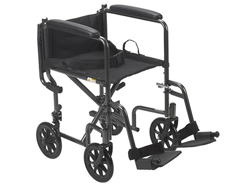Bariatric Steel Transit Wheelchair Folded Back Bariatric Steel Transit Wheelchair Folded Back
